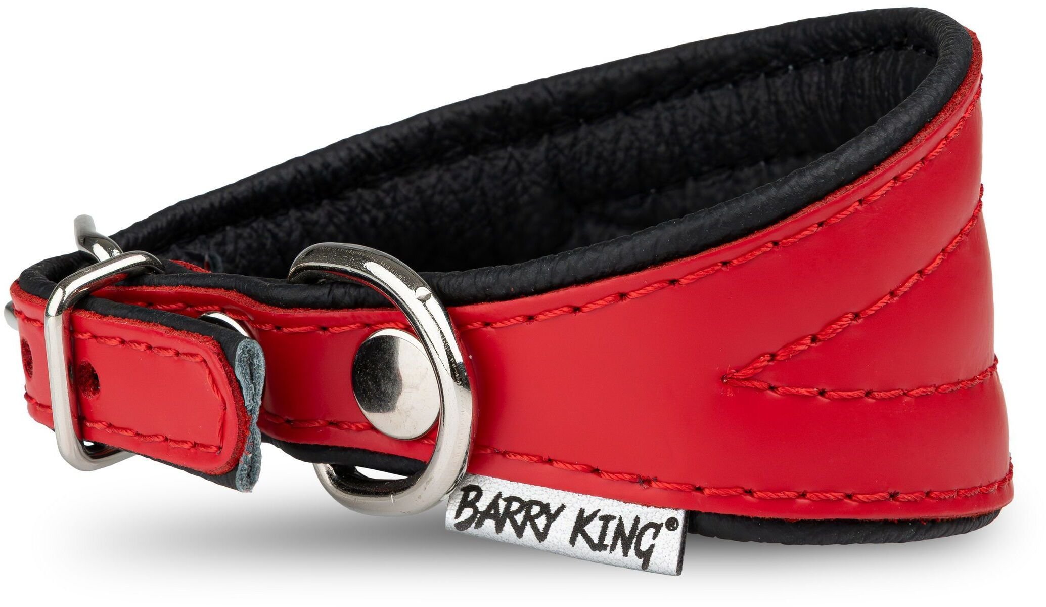 Barry King Obroża dla psa, wzór charta, 50MM/30CM czerwona