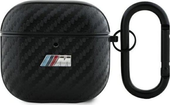 BMW BMA4CMPUCA AirPods 4 cover czarny/black PU Carbon M Collection