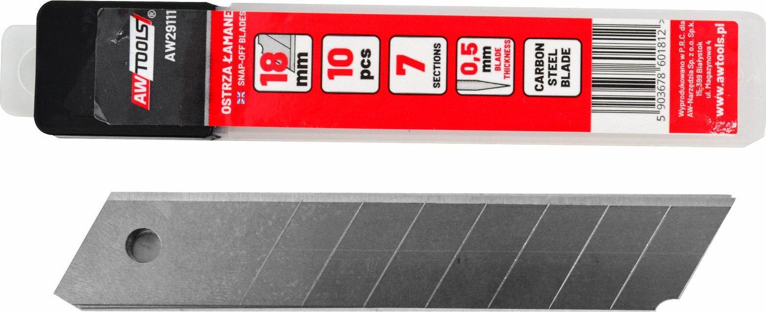 AWTools AWTOOLS OSTRZA WYMIENNE ŁAMANE 18mm/ 10szt. AW29111
