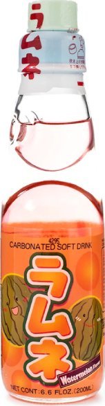 Hatakosen Napój Ramune Watermelon, japońska oranżada o smaku arbuzowym 200ml - Hata Kosen