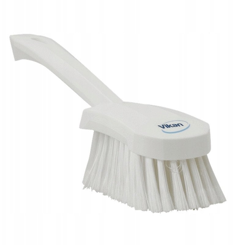 Hand brush, Vikan, 27x7x8.5cm, white, polyester/PP/stainless steel, soft, slotted