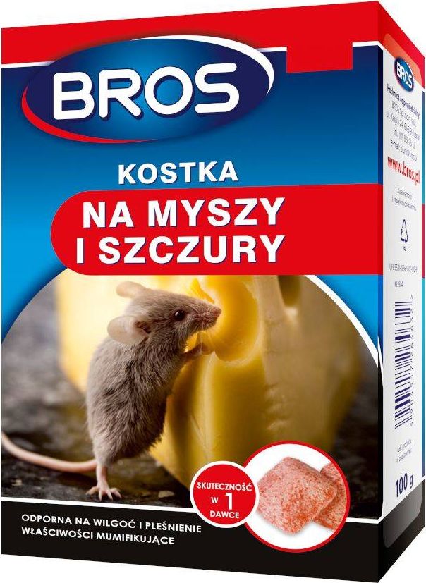 Bros Kostka na myszy i szczury BROS 250g - 250 g