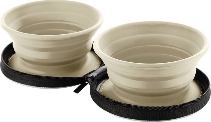 Hunter HUNTER miski silikonowe w etui List beżowe 2x750ml