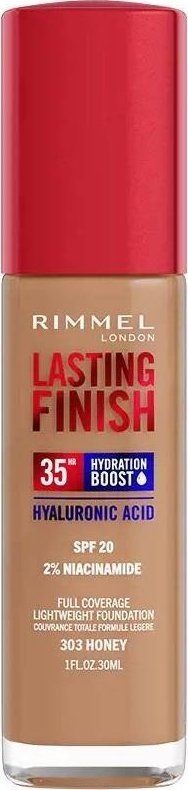 Rimmel Rimmel Lasting Finish 35H silnie nawilżający i długotrwale kryjący podkład do twarzy z filtrem SPF20 303 Honey 30ml