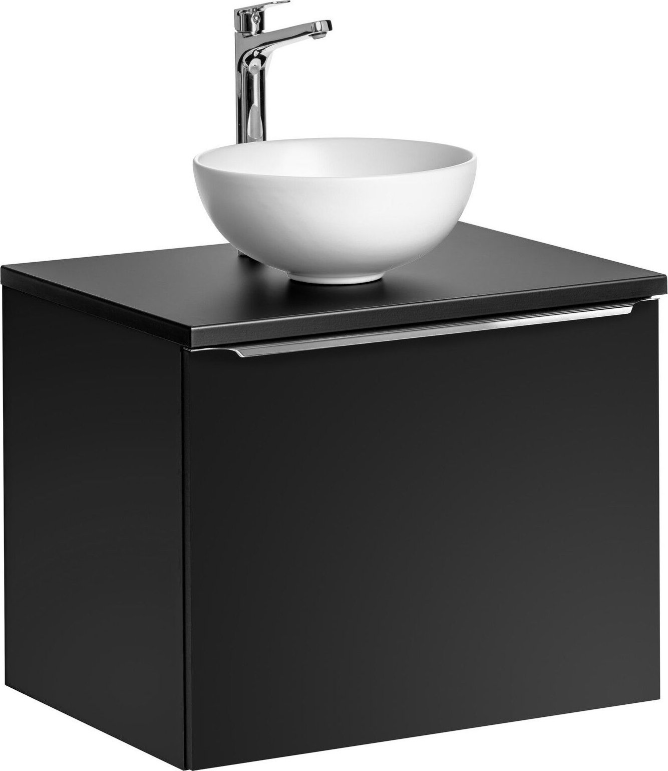 Comad Szafka wisząca z umywalką, Santa Fe, 60x46x46 cm, czarny, mat