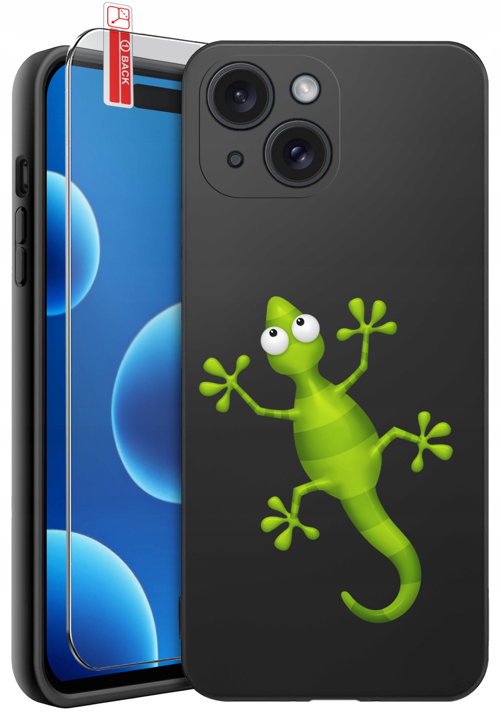 ETUI do iPhone 15 | WZORY | SILIKONOWE MATT CASE + SZKŁO 9H