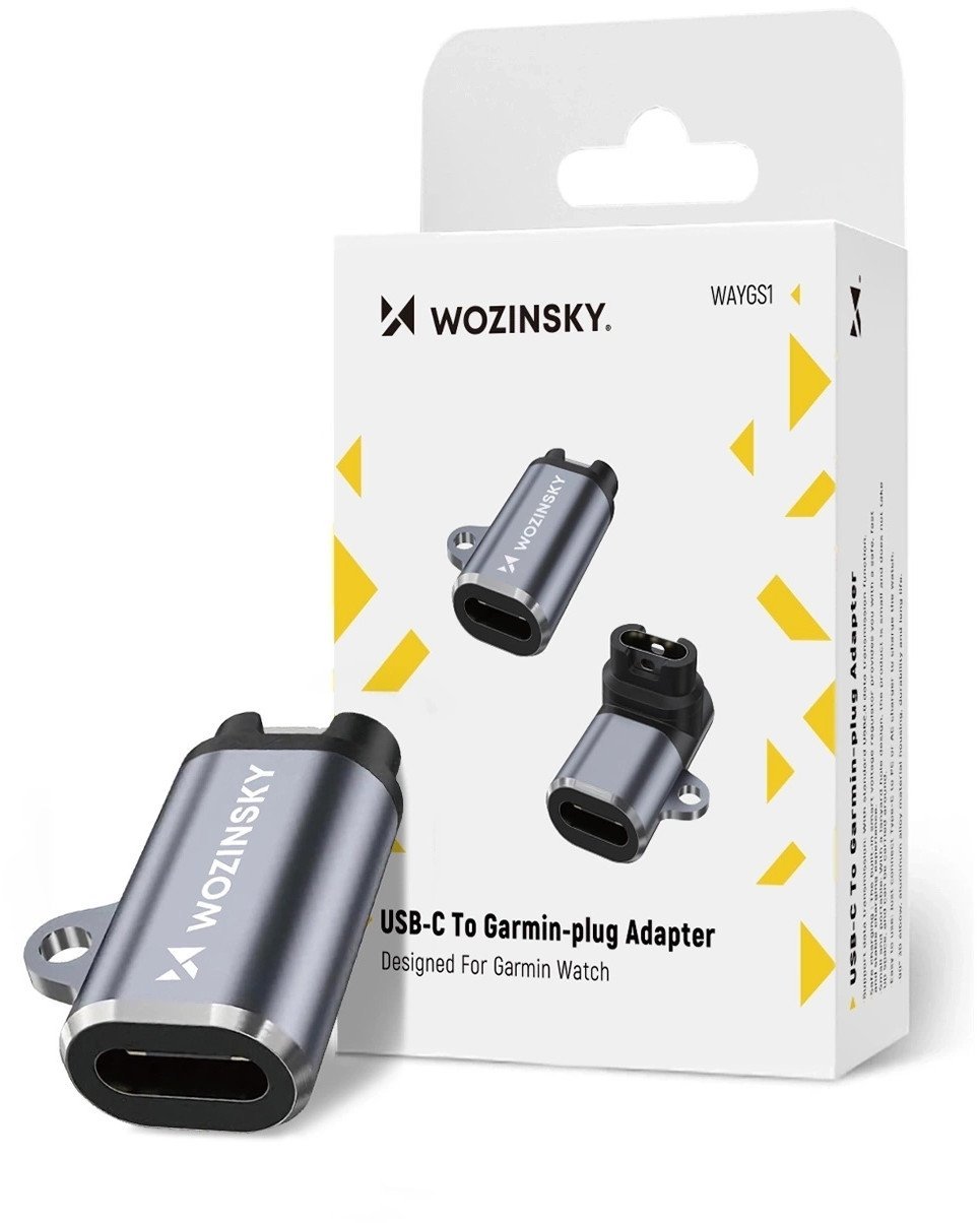 Adapter Wozinsky WAYGS1 przejściówka USB-C do smartwatch Garmin - szary