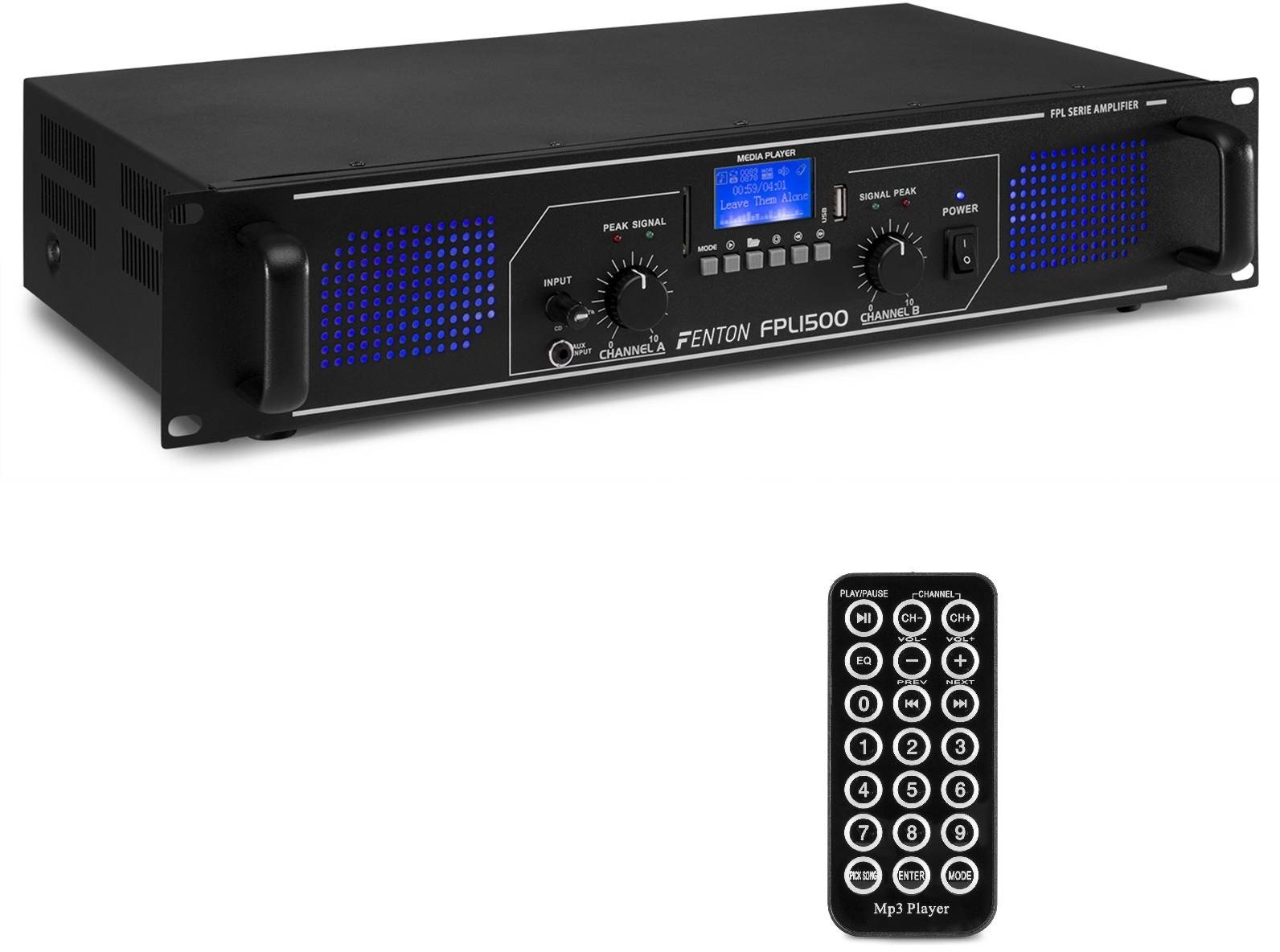 Wzmacniacz cyfrowy FPL1500 BT MP3 LED EQ Fenton one size