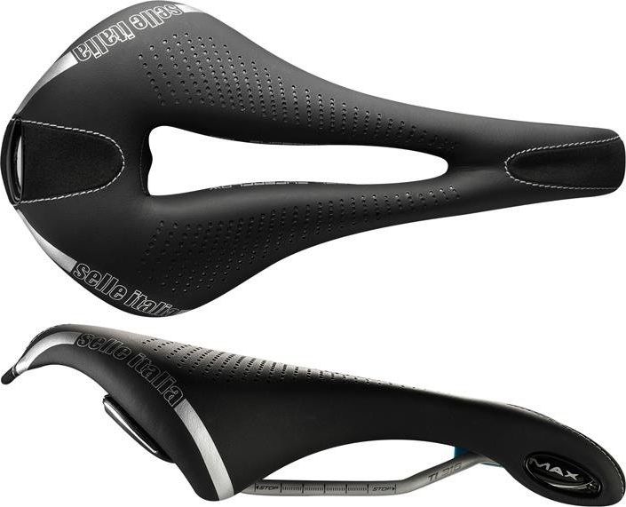 Selle Italia Siodło SELLE ITALIA MAX FLITE GEL SUPERFLOW L (id match - L3) TI 316 Tube 7, fibra-tek, 320g czarne (NEW)