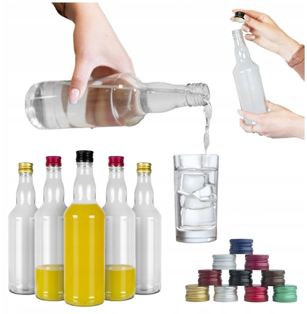 90x Butelki szklane MONOPOL 0.5l na wódkę butelka szklana monopolowa 500 ml