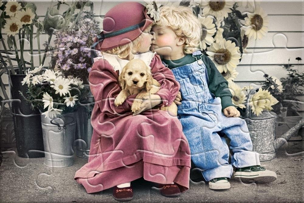 Castorland Puzzlowa kartka pocztowa - First Love 24 elementy