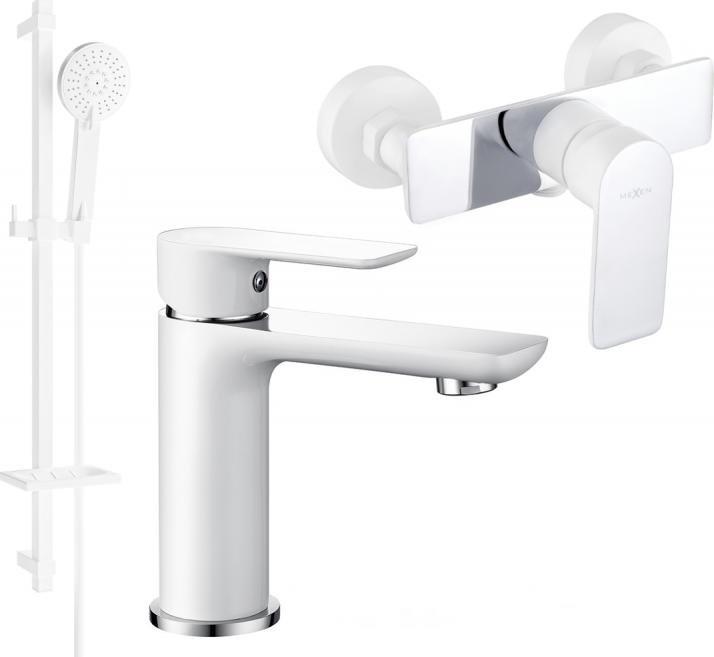 Bateria prysznicowa Mexen Mexen Alfa DQ40 zestaw prysznicowy, biały/chrom - 745704DQ40-02