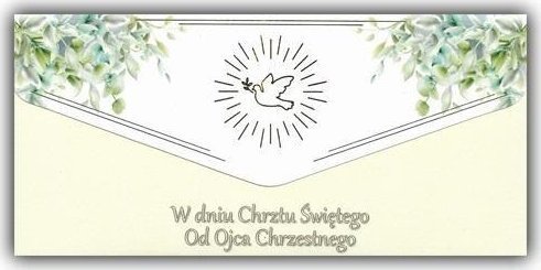Karnet-koperta Chrzest od Ojca Chrzestnego