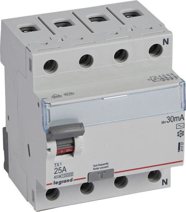 Legrand Wyłącznik różnicowoprądowy 4P 25A 0,03A typ AC P304 TX3 411707