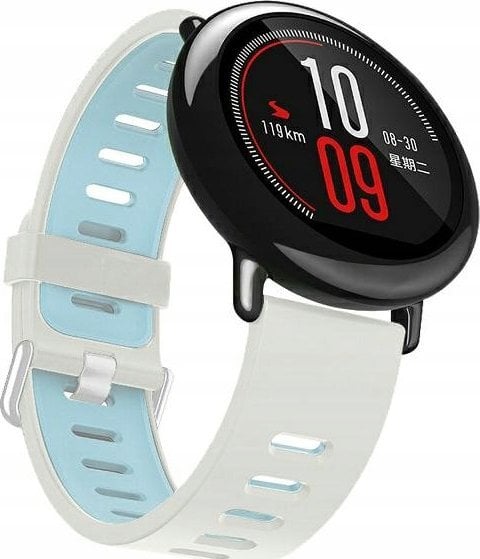Beline Beline pasek Watch 20mm Double Color Silicone biało-niebieski white/blue box