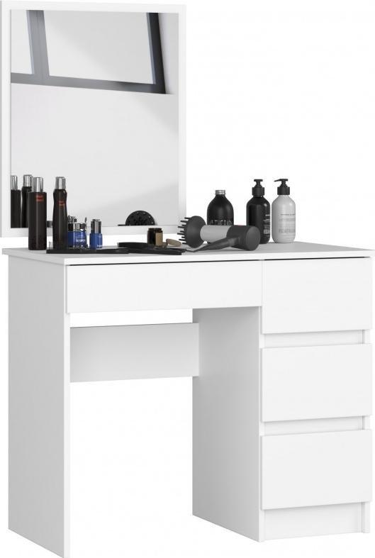 Fabryka Mebli Akord TOALETKA KOSMETYCZNA Z LUSTREM T-6/SL 500x600 PRAWA BIAŁA