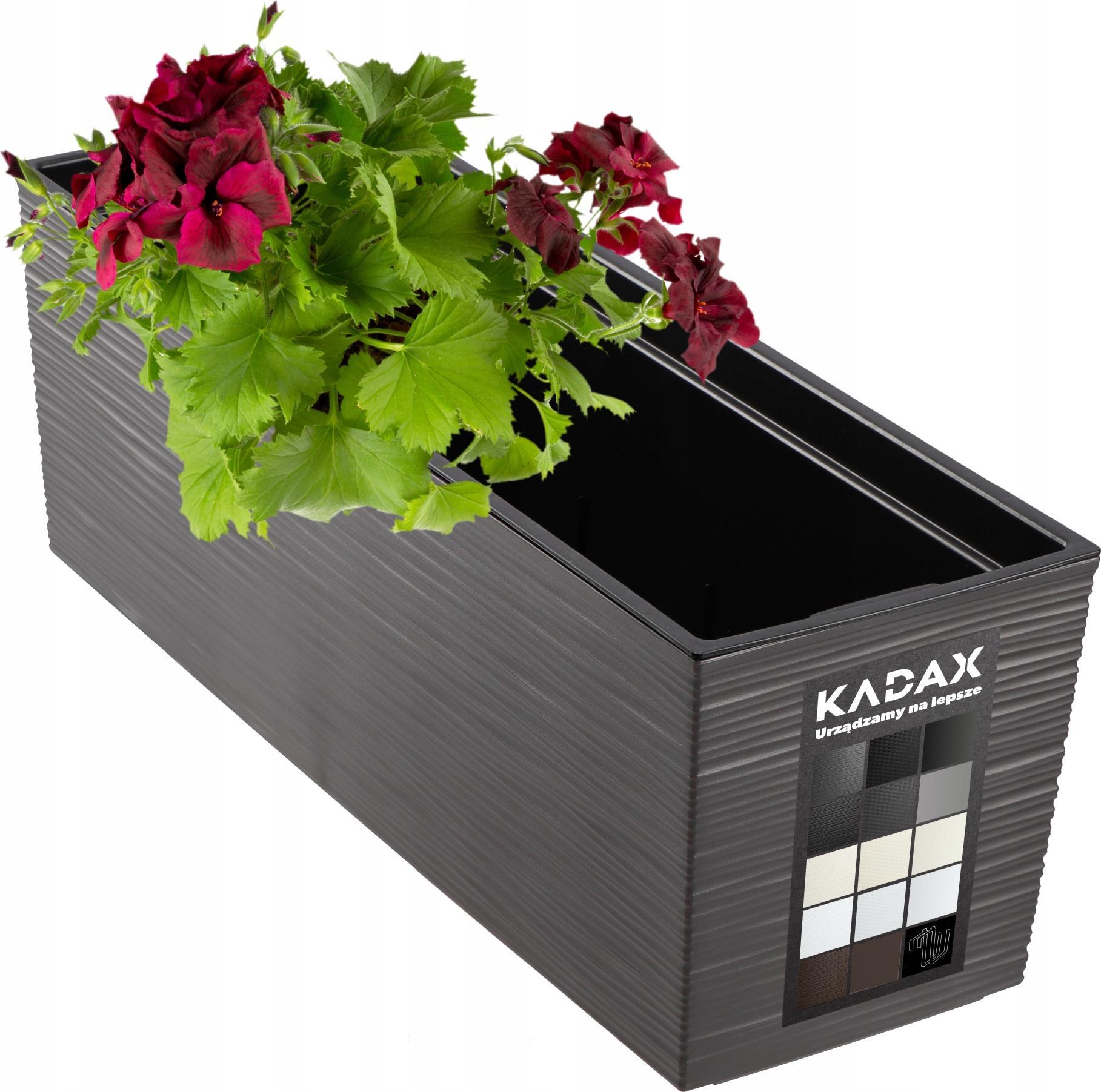 Kadax DONICZKA SKRZYNKA BALKONOWA + WKŁAD 19x56cm GRAFIT