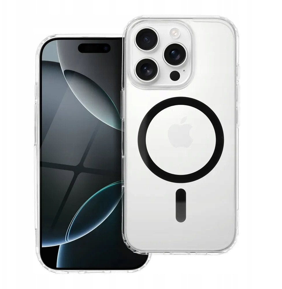 Drop Glue Colorful Ring Mag Cover kompatybilny z MagSafe pasuje do IPHONE 14 PRO czarny