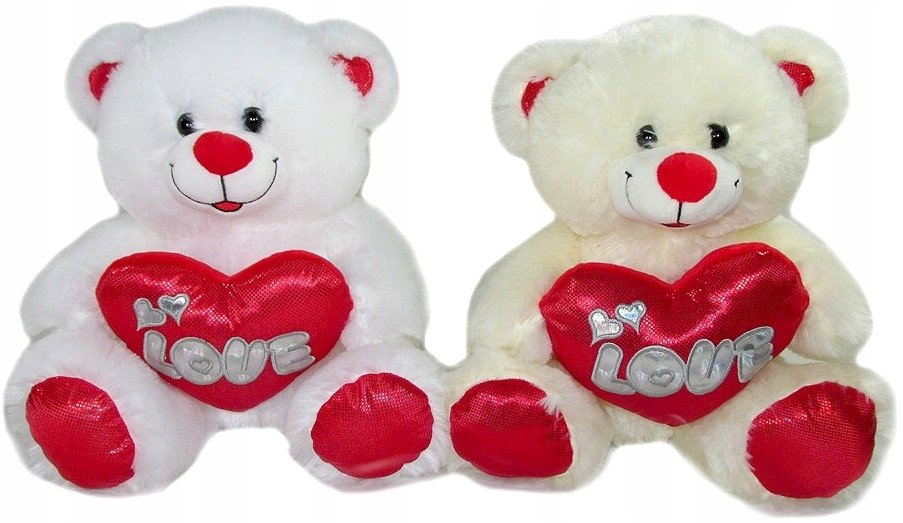 Miś z sercem 30cm MIX