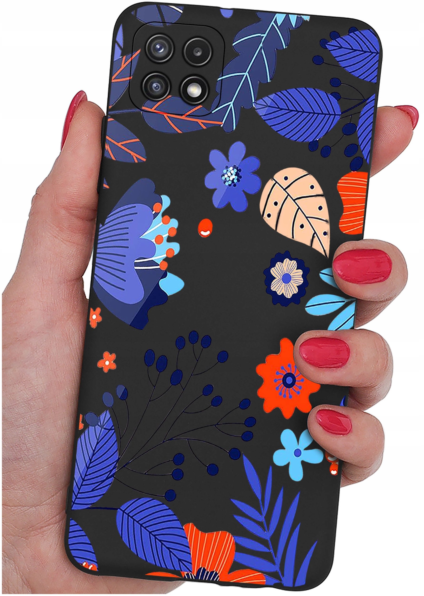 Etui do Samsung A22 5G WZORY |SILIKONOWE MATT CASE + SZKŁO 9H