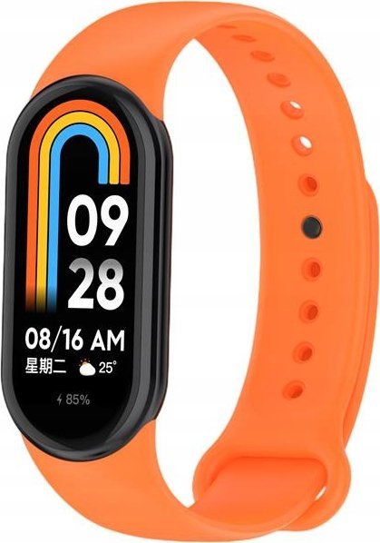 Hello Case PASEK SILIKONOWY DO OPASKI SPORTOWEJ XIAOMI MI BAND 8 POMARAŃCZOWY