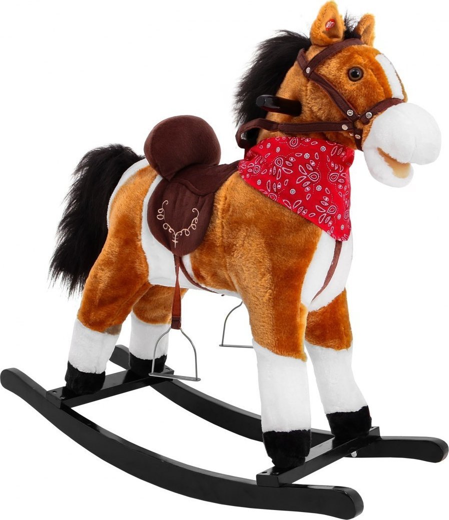 1PUNKT Konik Koń Na Biegunach Jasny Brąz + Muzyka Kowbojska