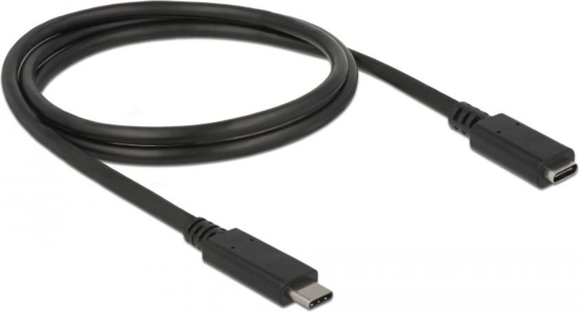 Kabel USB Delock USB-C - USB-C 1 m Czarny (85533)