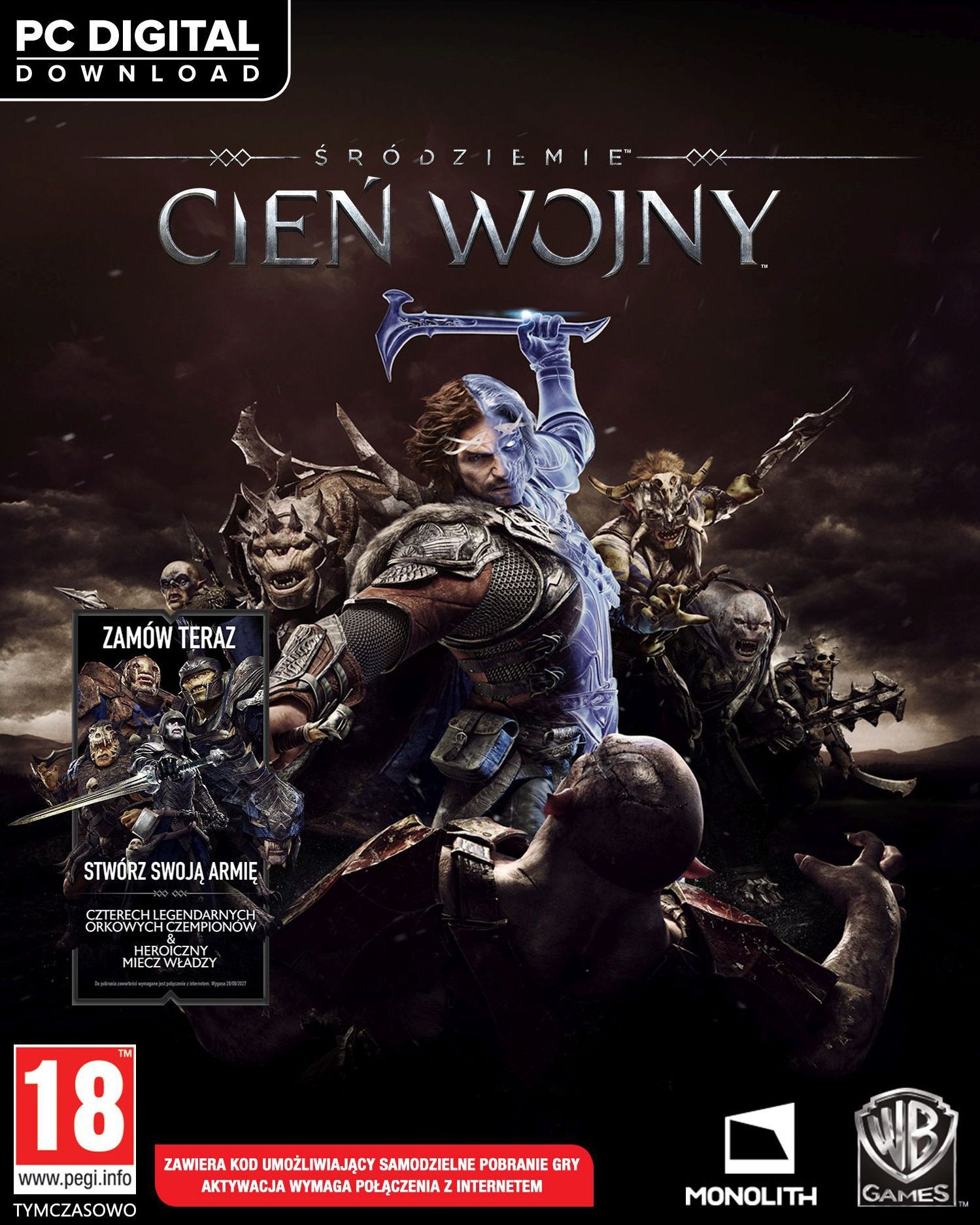 Śródziemie: Cień Wojny PC, wersja cyfrowa