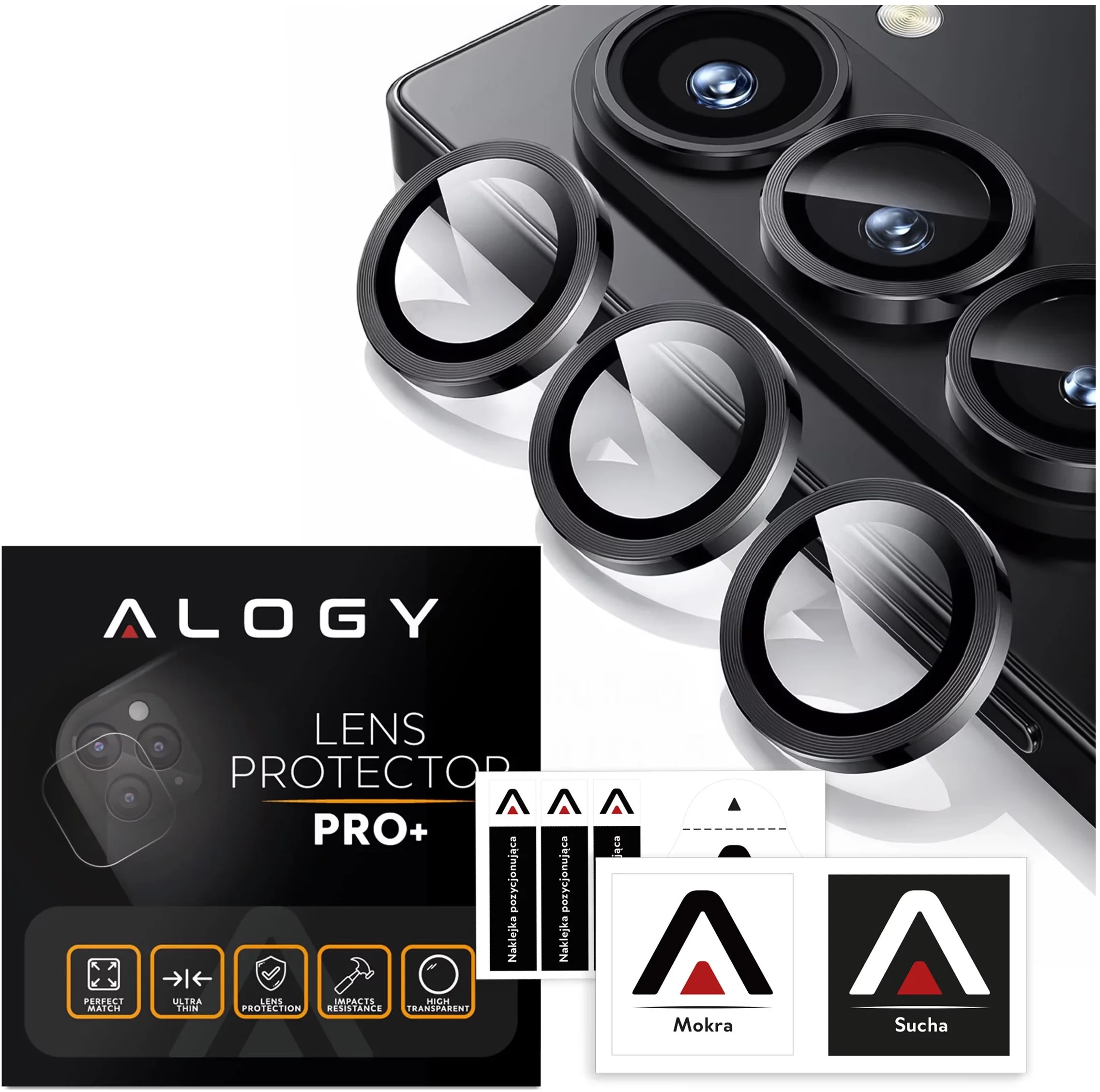 Alogy Szkło do Samsung Galaxy Z Fold 6 nakładka na aparat obiektyw obiektywy aparatu Lens Protector PRO+ osłona ochronna