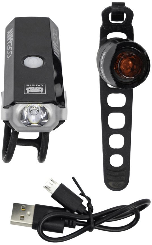 Cateye Outlet Zestaw lampek Ampp200 i Orb, 200 lm, USB + CR2032