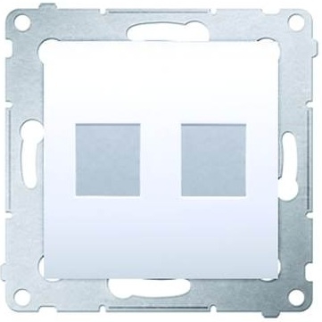 Kontakt-Simon Pokrywa gniazda teleinformatycznego podwójnego SIMON54 biała - DKP2.01/11
