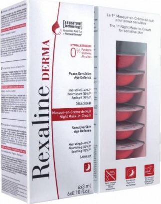 Rexaline Rexaline Derma Night Mask-in-Cream Maseczka do twarzy 6x3ml