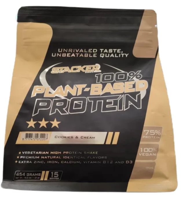 Stacker2 Europe - Białko Roślinne 100%, Cookies & Cream, Proszek, 454g