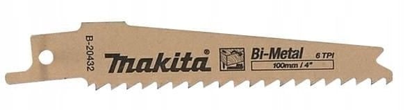 Makita Makita B-20432 Tiesinio pjūklo pjūkleliai BiM 100x0,9mm (6tpi), 5Vnt, metalui, medžiui, medžiui su vinimis