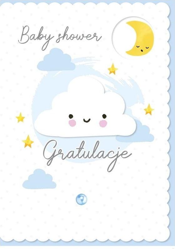 KUKARTKA Karnet B6 DK-835 Baby shower (niebieski)