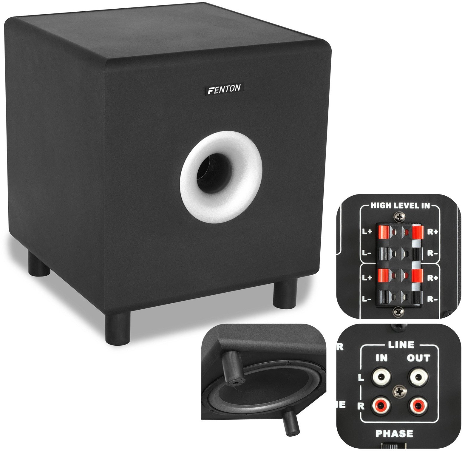 Subwoofer aktywny 10'' 200W SHFS10B Fenton one size