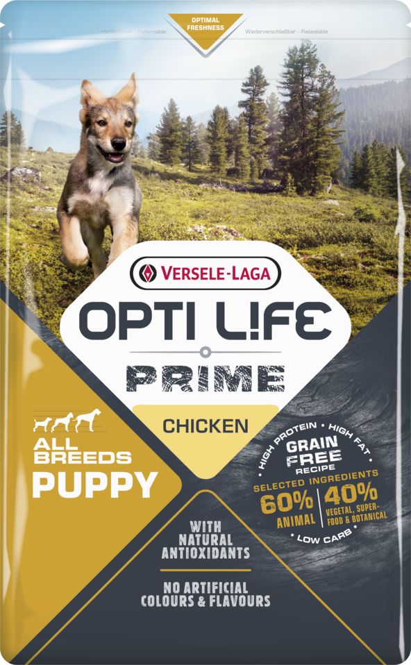Versele-Laga Opti Life Prime Puppy - karma bezzbożowa dla szczeniąt, z kurczakiem 2,5 kg