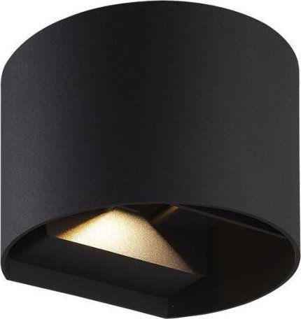 Sieninis lauko sviestuvas CILINDER, LED 2x3W, 4000K, IP54, reguliuojamo svietimo kampo, juodas, LED line LITE