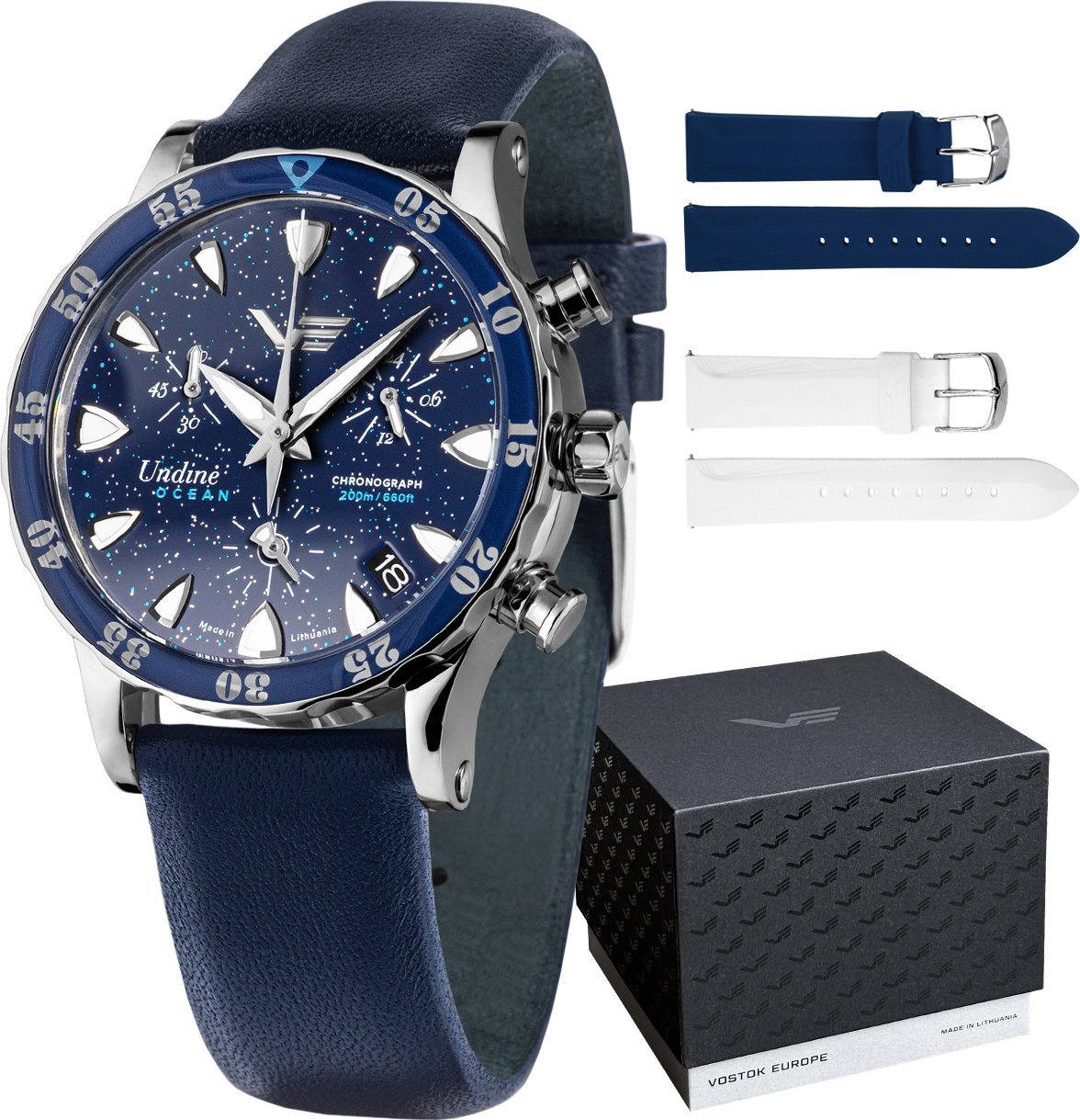 Zegarek damski Vostok Europe VK68-515A756 niebieski