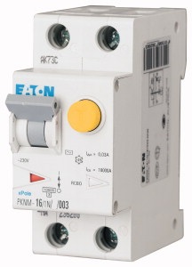 Eaton Wyłącznik różnicowo-nadprądowy PKNM-16/1N/C/003 2P 16A C 0,03A 236212