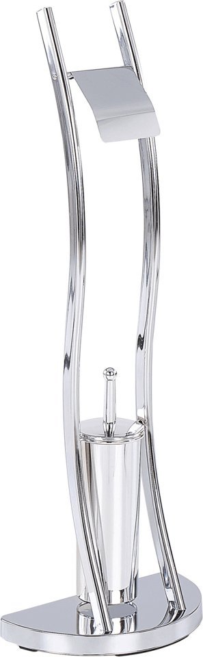 Beliani Stojak na papier i szczotkę toaletową srebrny SOACHA