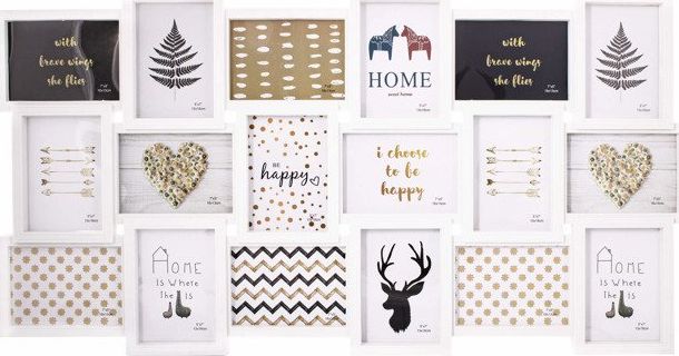 Ramka Springos 18 zdjęć biała 13x18