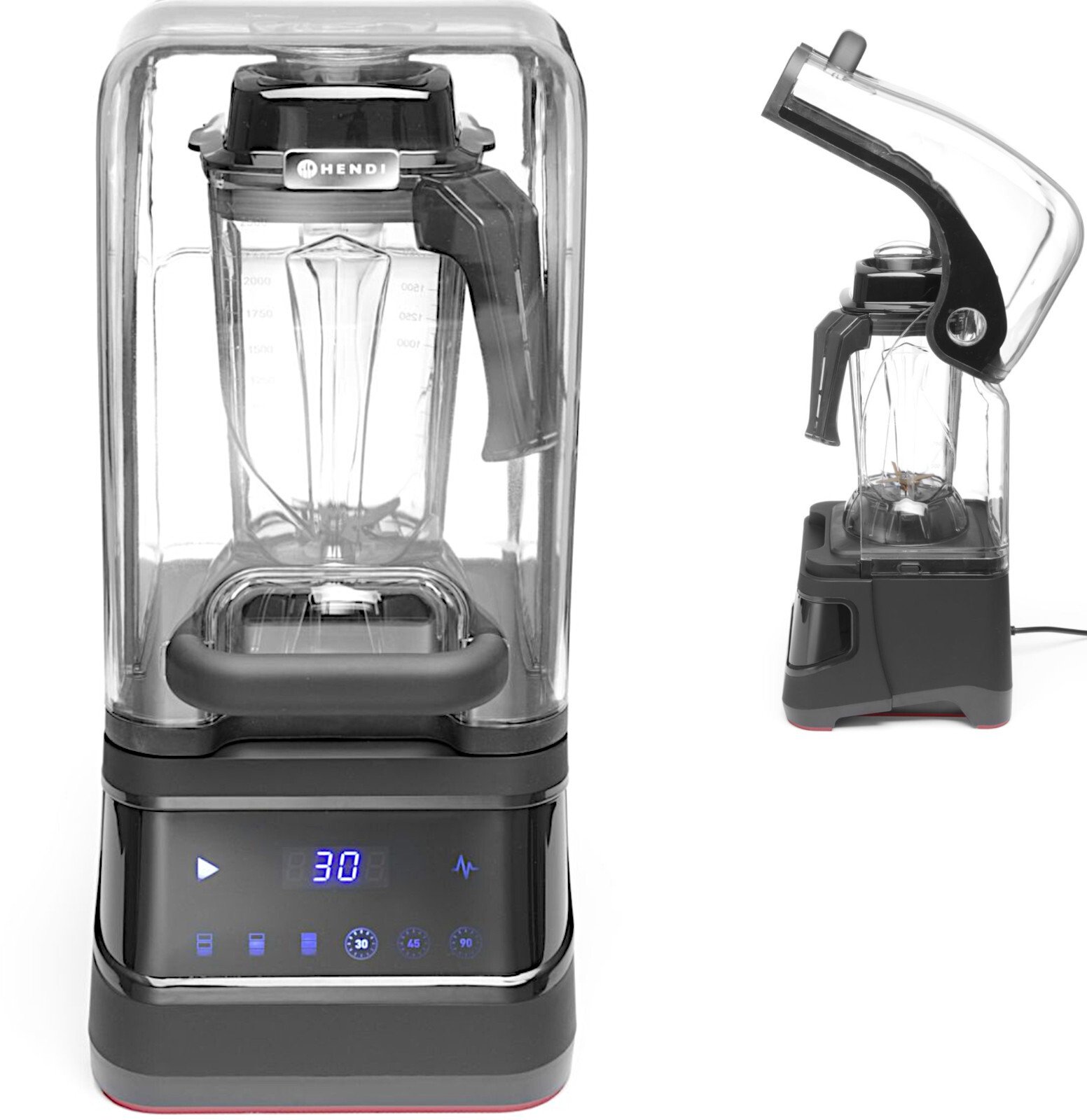 Hendi Blender barmański z dotykowym sterowaniem obudową wyciszającą kielichem BPA-free 2.5 l 1680 W