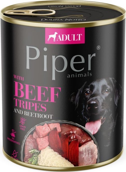 Piper Karma mokra dla psa PIPER Żołądki wołowe i burak 800 g