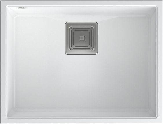 Zlewozmywak Quadron DAVID 50 GraniteQ snow white/elementy stalowe