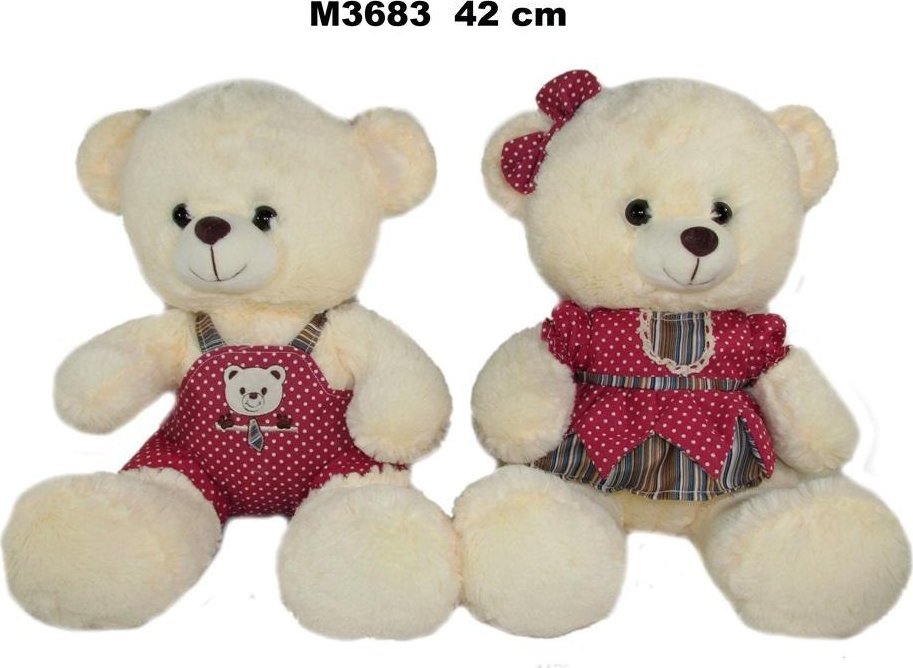 Miś w ubranku 42cm MIX