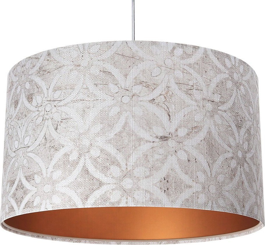 Lampa wisząca Lumes Szaro-miedziana lampa wisząca z wzorami - S363-Alkatra