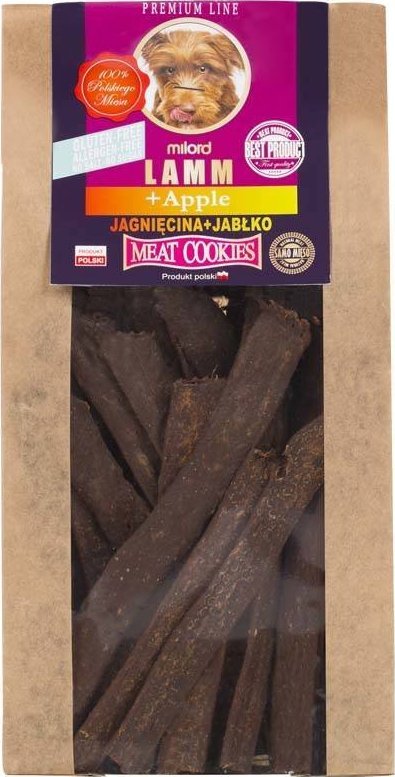 Ciastka dla psa Milord z jagnięciną i jabłkiem 80 g
