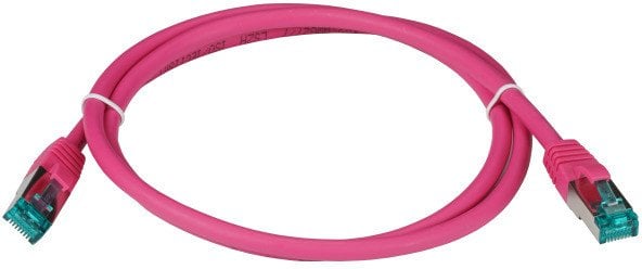EFB RJ45 Patchkabel S/FTP Cat6A LSZH Magenta Laenge 2m 4x2xAWG27/7 nach TIA/EIA568B geschirmt Uebertragungsstandards 10Gbit