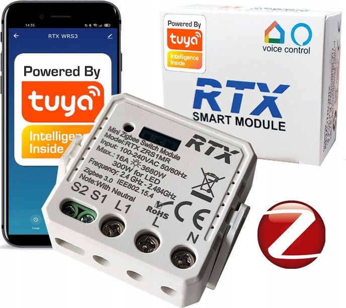RTX Moduł MINI Przekaźnik Sterownik 16A TUYA ZigBee